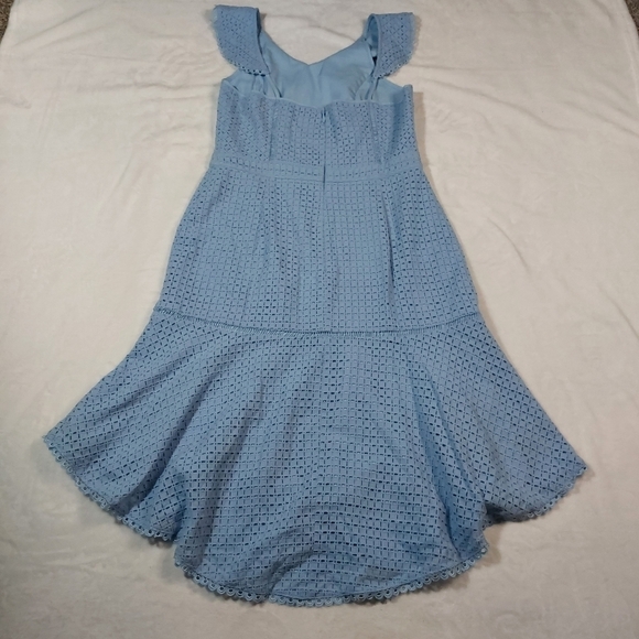 Chelsea 28 Light Blue Eyelet Peter Pan Collar Dress Size Medium - Picture 6 of 8